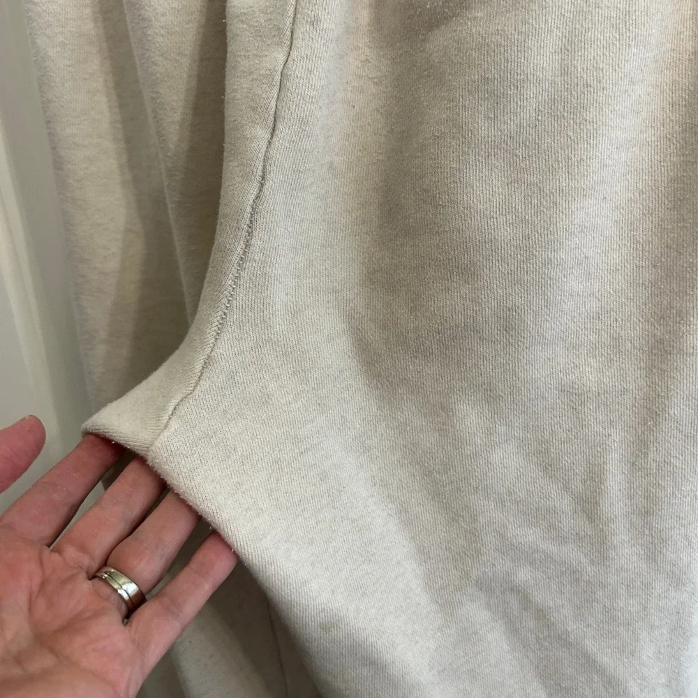 Aerie size XS women’s cream sweatpants LOVE colorful letter patches - Picture 6 of 9